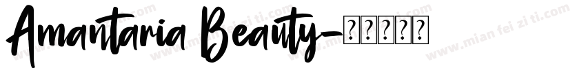 Amantaria Beauty字体转换